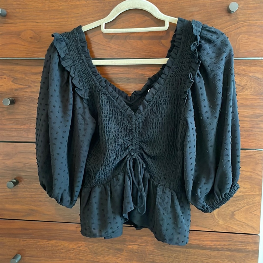 TOPSHOP black blouse - never worn US size 6